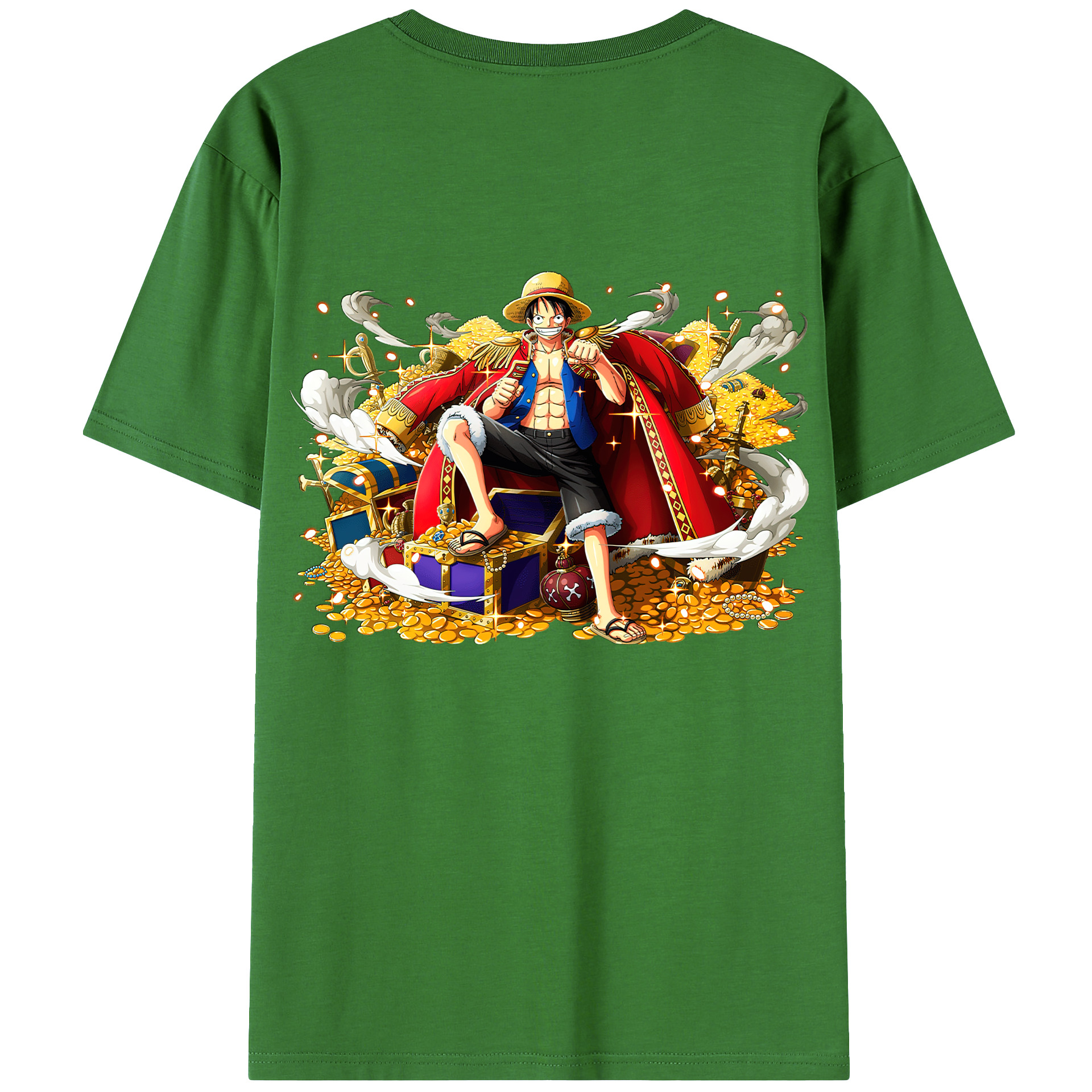 ワンピース モンキー・D・ルフィ ONE PIECE Monkey D. Luffy レディース半袖Tシャツ(バックプリント)